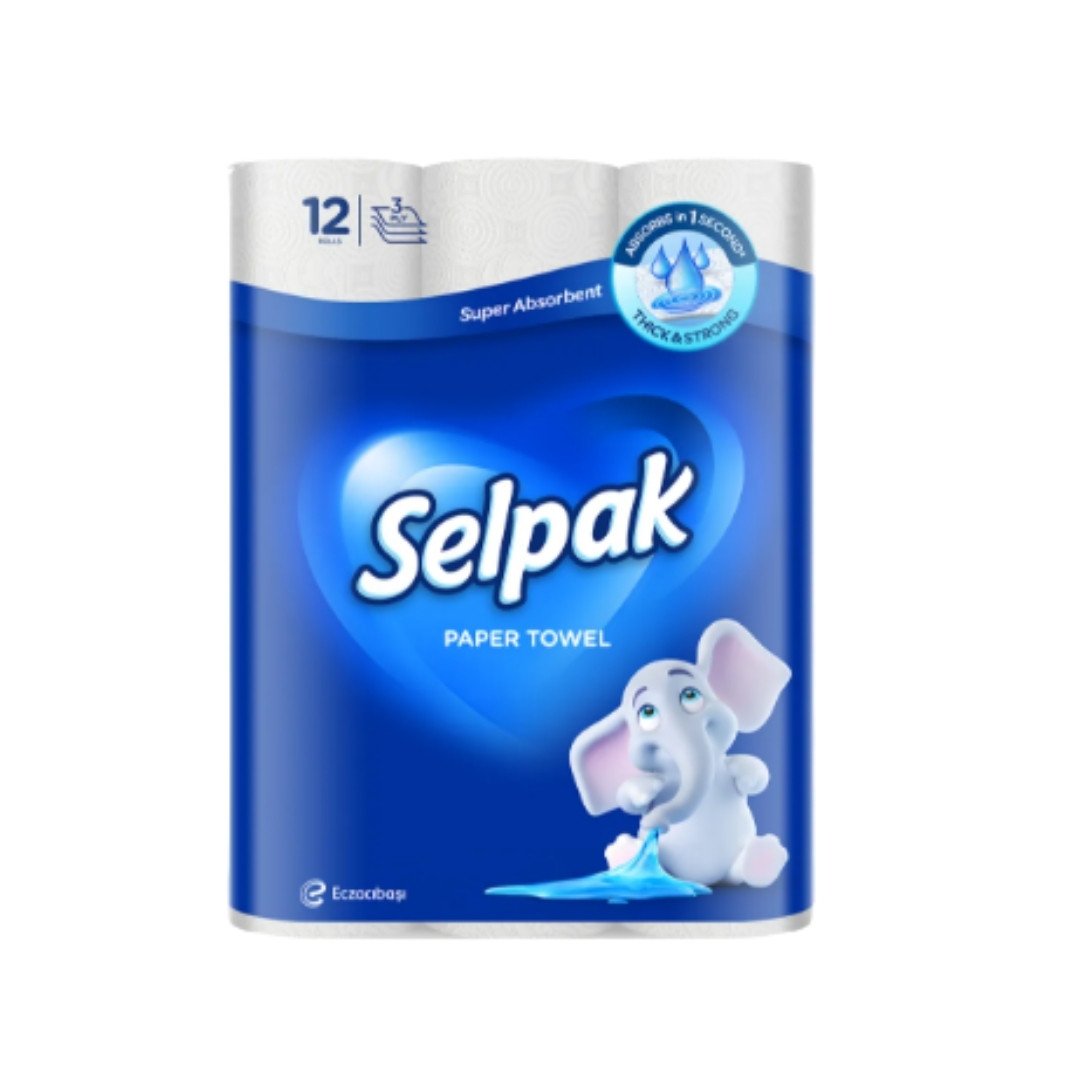 Selpak სამზარეულოს ხელსახოცი 12 ც 3 ფენა Selpak სამზარეულოს ხელსახოცი 12 ც 3 ფენა